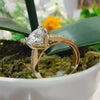 3.10 Ct Certified Round Cut Moissanite Solitaire Ring Special Occasion 18K Gold Pla 18K Gold Plated