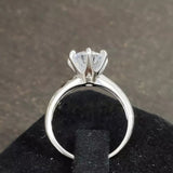 Certified 2.55 Ct White Round Moissanite Solitaire Ring in New Year Gift 18K Gold P 18K Gold Plated