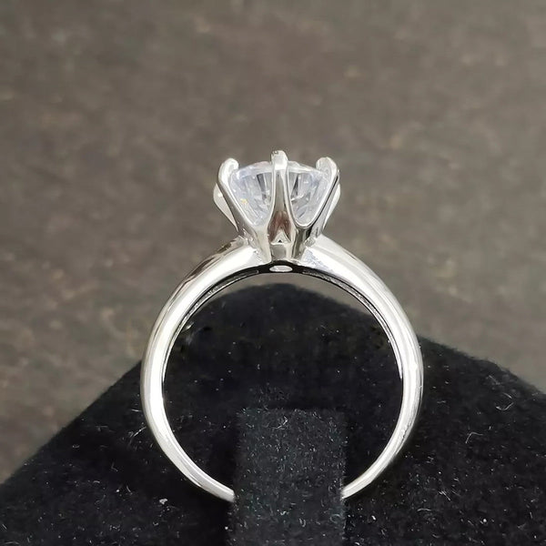 Certified 2.55 Ct White Round Moissanite Solitaire Ring in New Year Gift 18K Gold P 18K Gold Plated