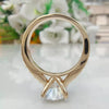 3.10 Ct Certified Round Cut Moissanite Solitaire Ring Special Occasion 18K Gold Pla 18K Gold Plated