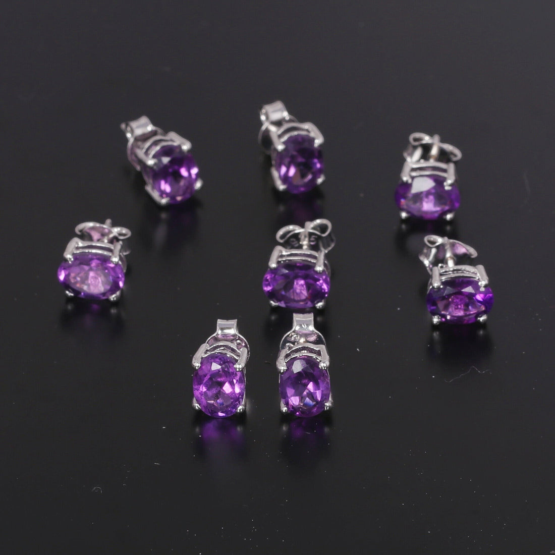 65 Ct Natural Purple Amethyst Earrings - GEMHUB - View 5