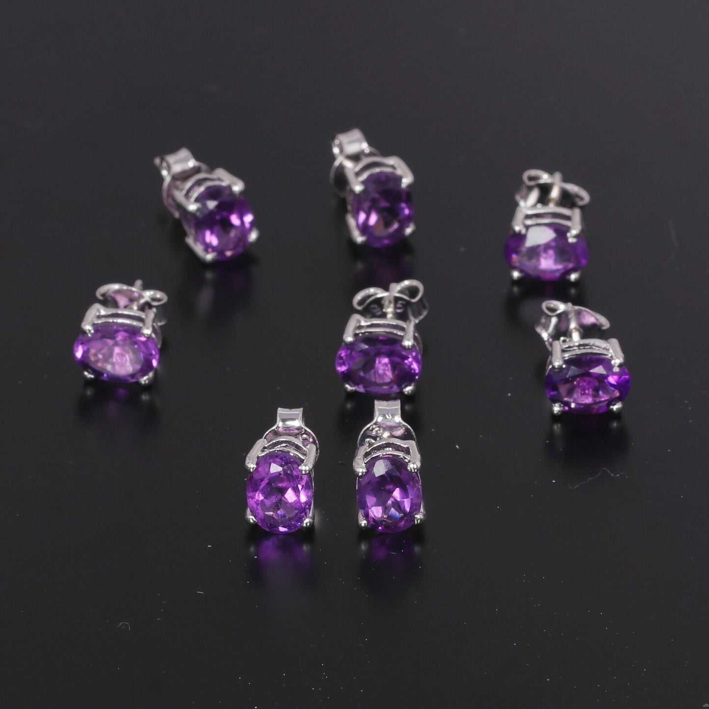 65 Ct Natural Purple Amethyst Earrings - GEMHUB - View 5
