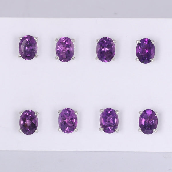 65 Ct Natural Purple Amethyst Earrings - GEMHUB - View 3