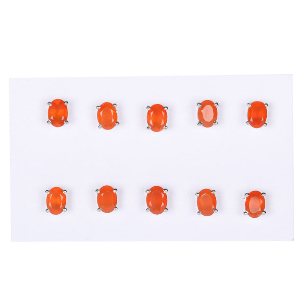 65 Ct Natural Orange Carnelian Earrings - GEMHUB - View 2