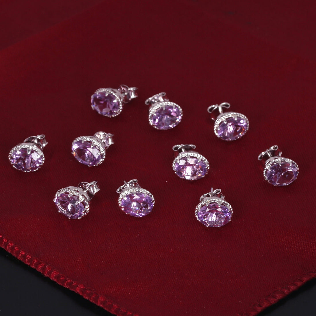 65 Ct Natural Purple Moonstone Earrings - GEMHUB - View 6