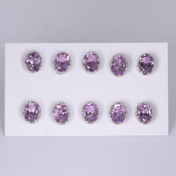 65 Ct Natural Purple Moonstone Earrings - GEMHUB - View 3