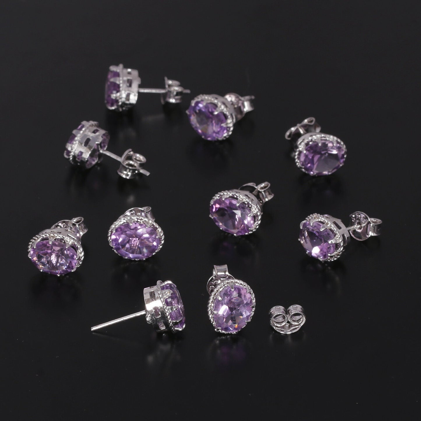 65 Ct Natural Purple Moonstone Earrings - GEMHUB - View 5