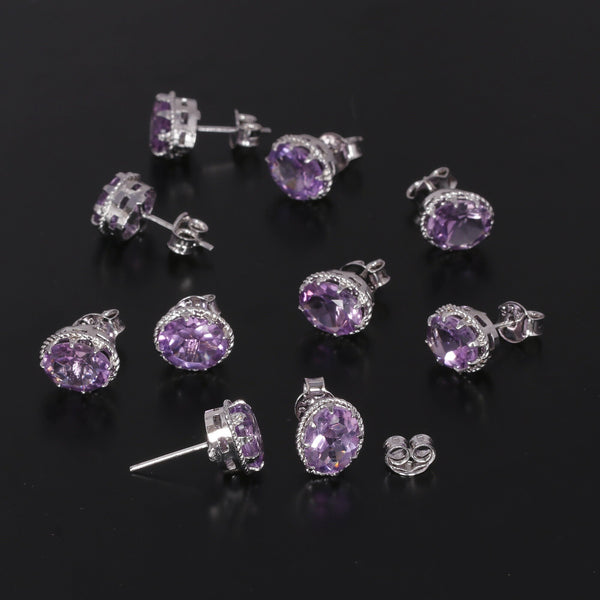 65 Ct Natural Purple Moonstone Earrings - GEMHUB - View 5