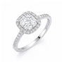2 Ct Cushion Cut Lab Grown Diamond Ring — VS1 Clarity, 18k Gold Vermeil