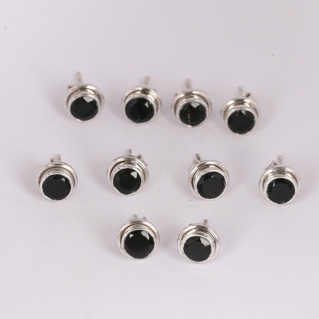 65 Ct Natural Black Agate Earrings - GEMHUB - View 6