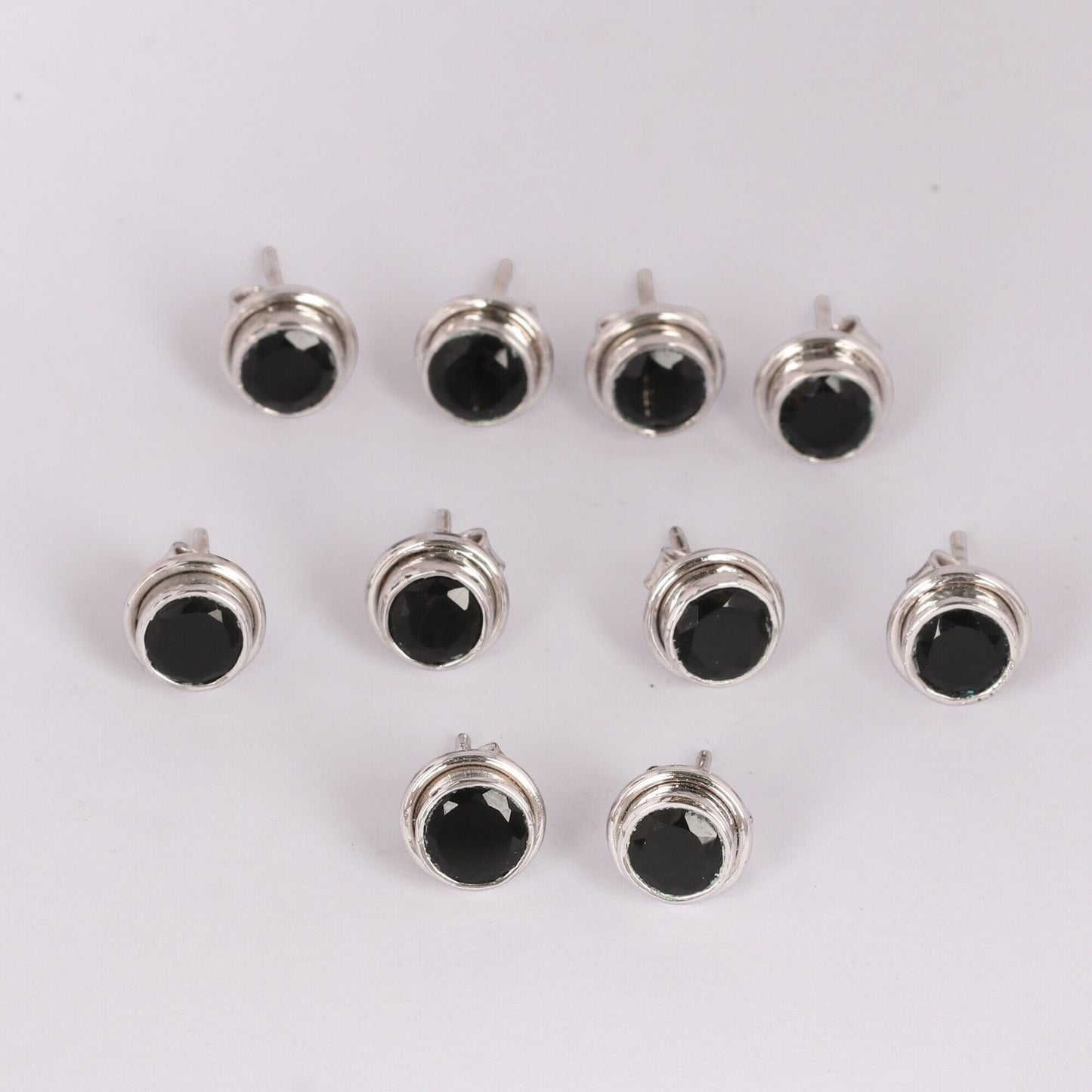 65 Ct Natural Black Agate Earrings - GEMHUB - View 6