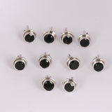 65 Ct Natural Black Agate Earrings - GEMHUB - View 6