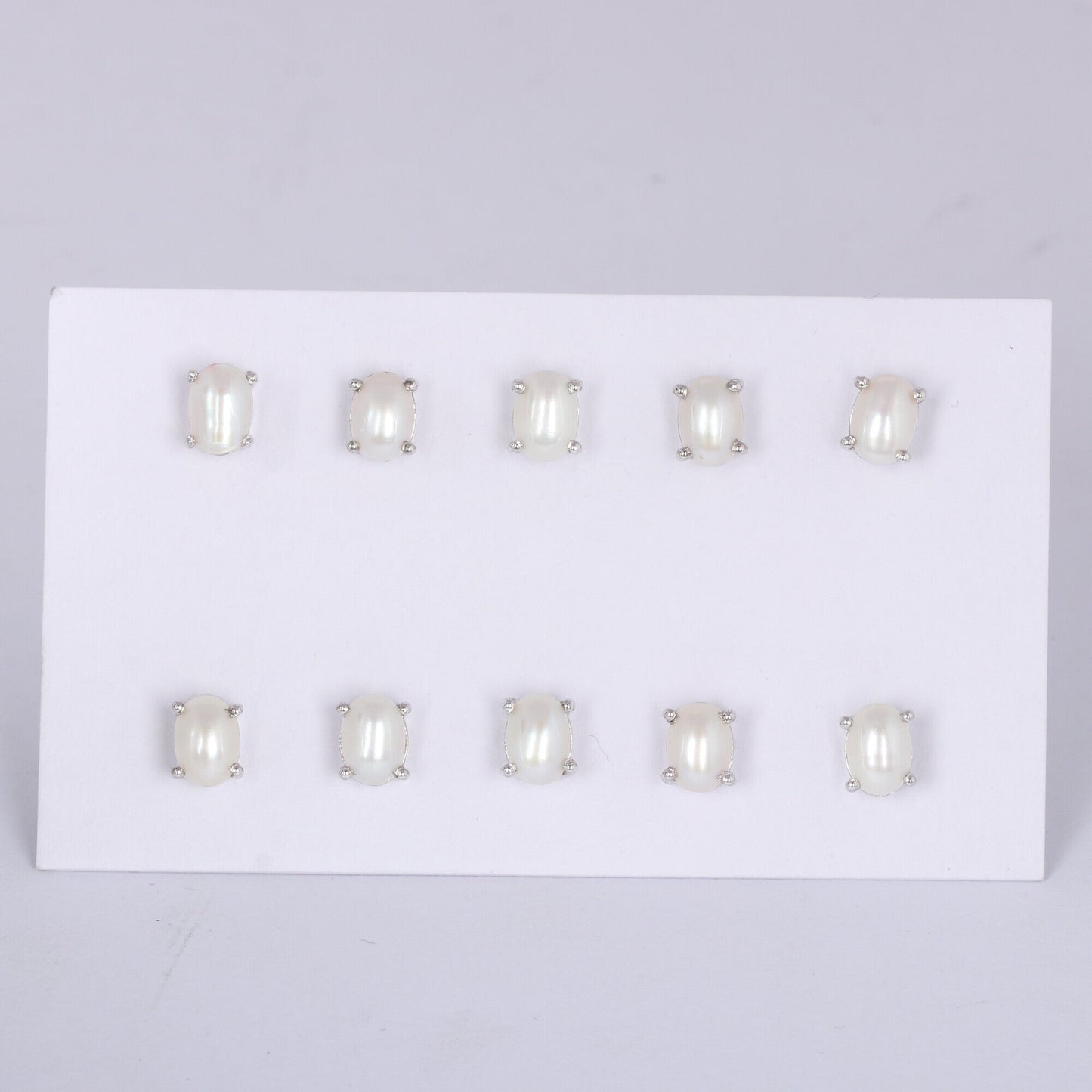 65 Ct Natural White Pearl Earrings - GEMHUB - View 3