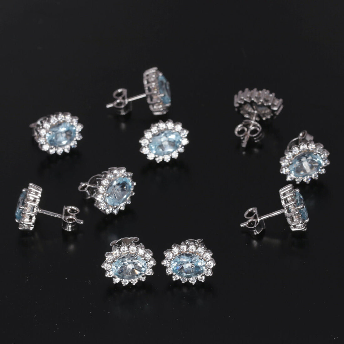 65 Ct Natural Aqua Sky Aquamarine Earrings - GEMHUB - View 5