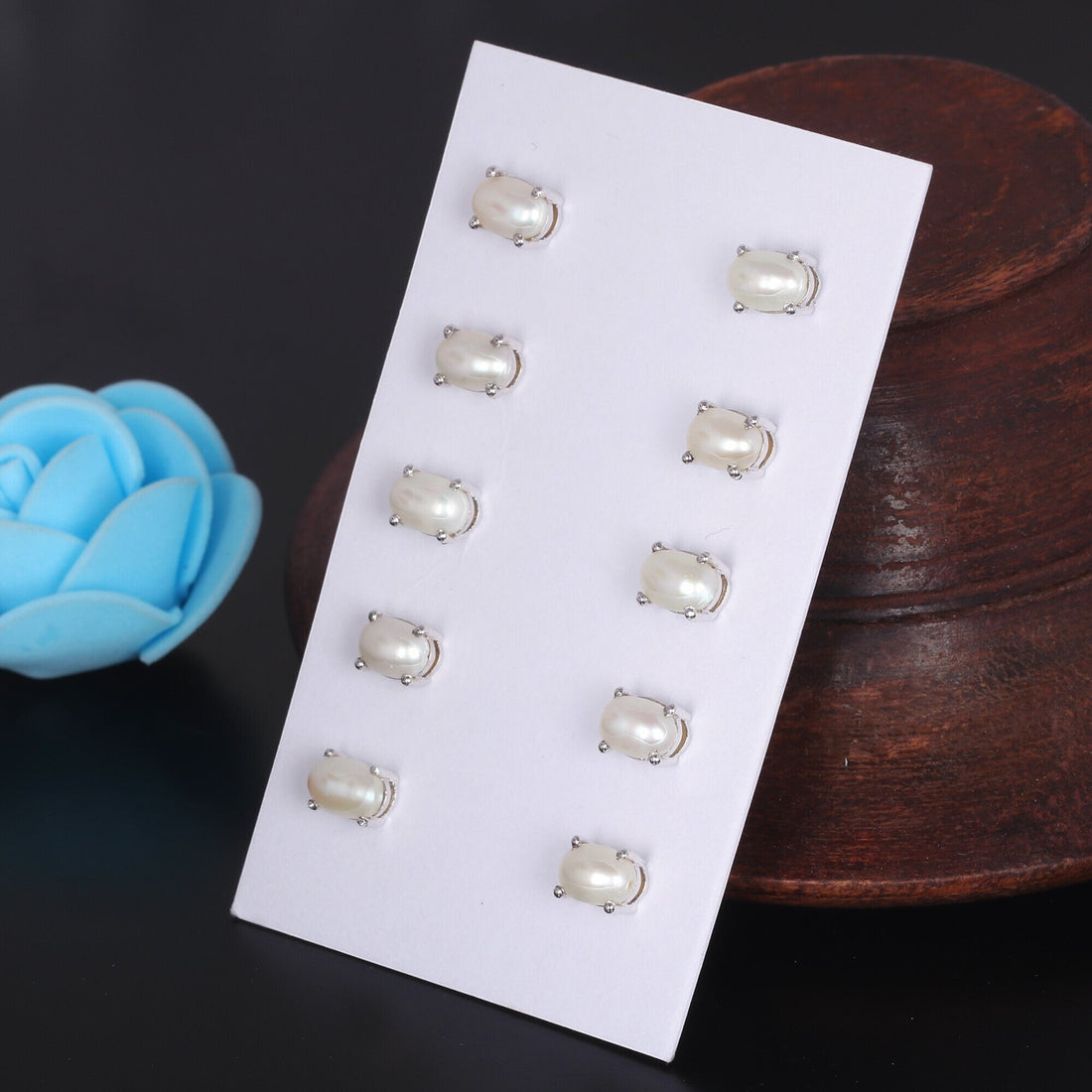 65 Ct Natural White Pearl Earrings - GEMHUB