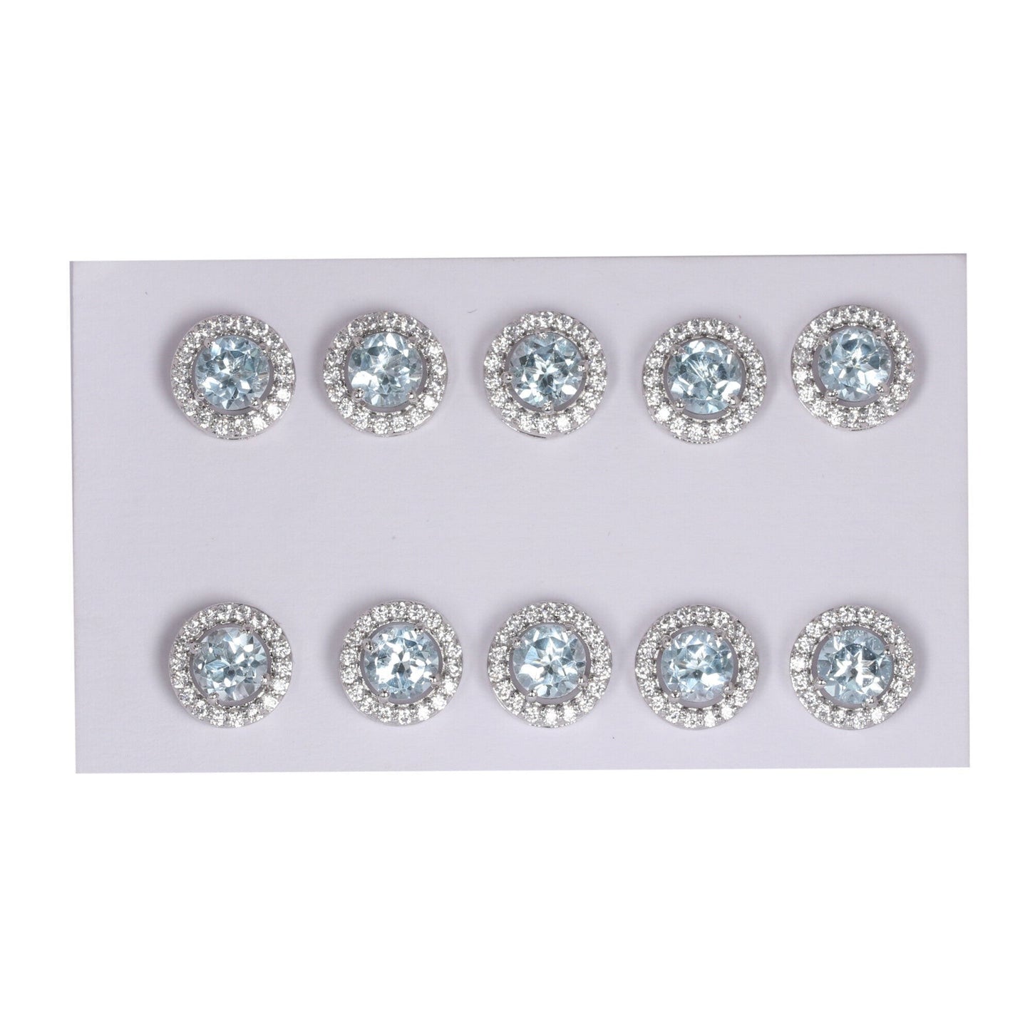 65 Ct Natural Aqua Sky Aquamarine Earrings - GEMHUB - View 2