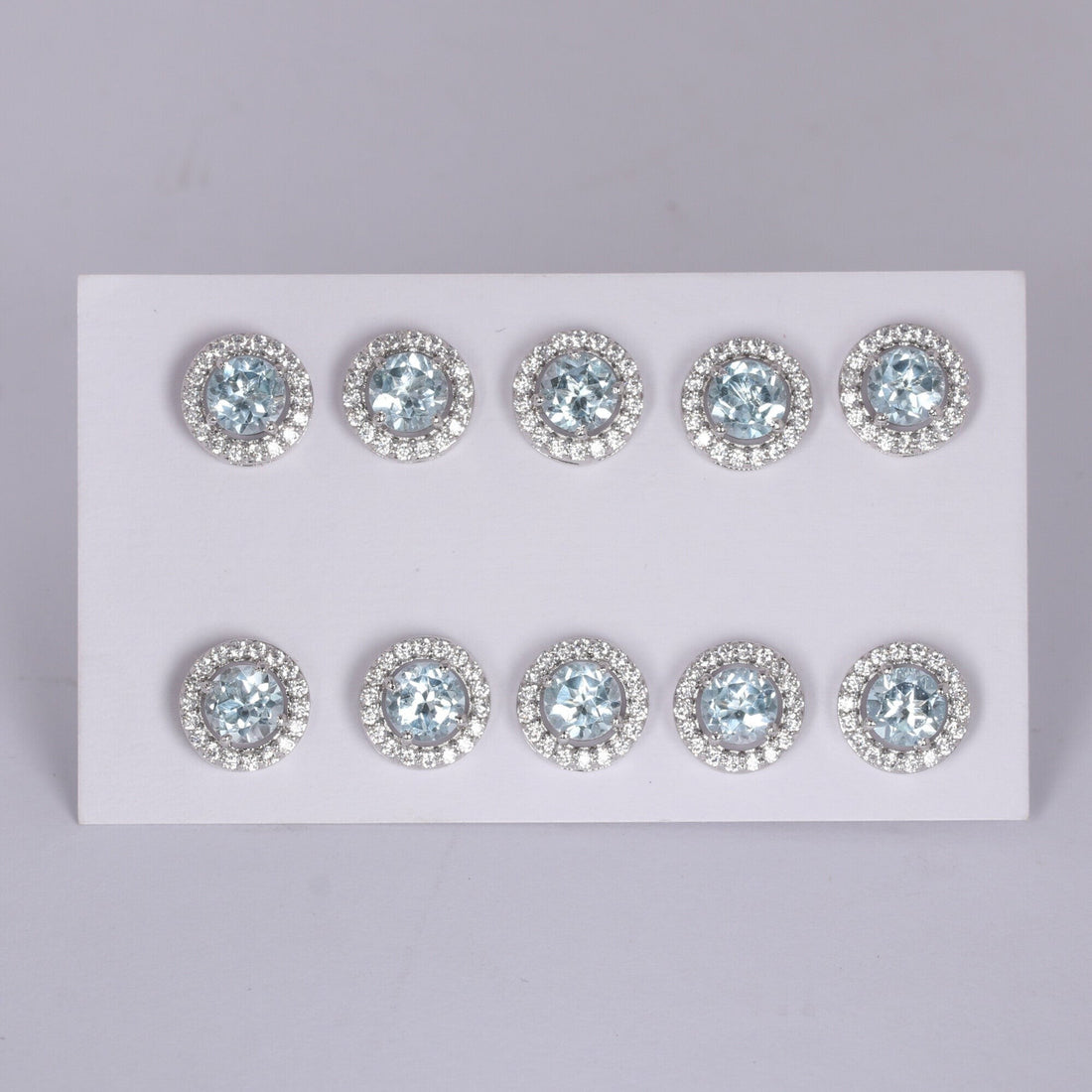 65 Ct Natural Aqua Sky Aquamarine Earrings - GEMHUB - View 3