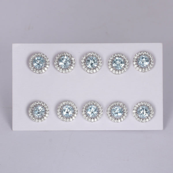 65 Ct Natural Aqua Sky Aquamarine Earrings - GEMHUB - View 3