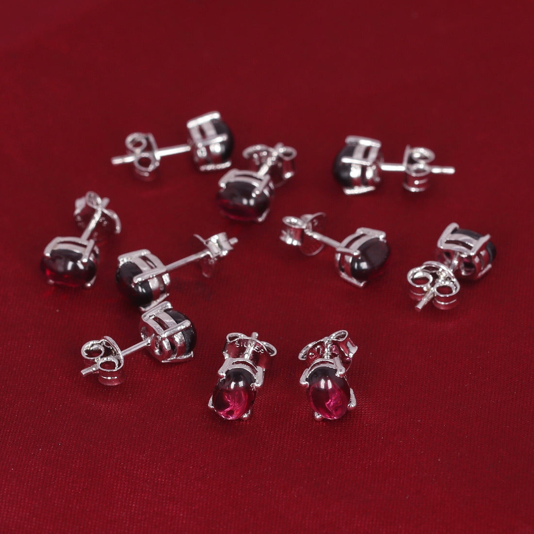 65 Ct Natural Red Garnet Earrings - GEMHUB - View 5
