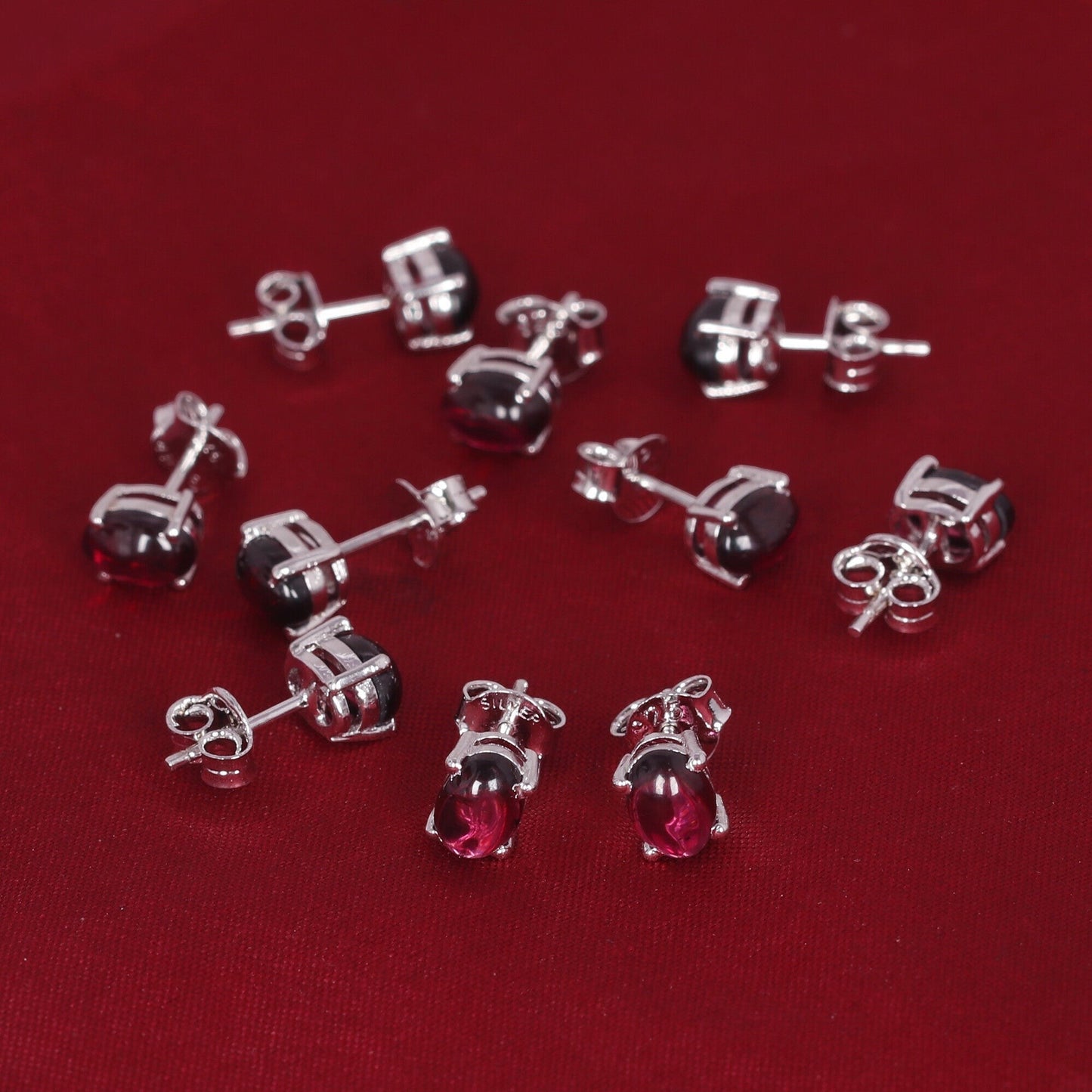 65 Ct Natural Red Garnet Earrings - GEMHUB - View 5