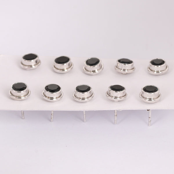 65 Ct Natural Black Agate Earrings - GEMHUB - View 4