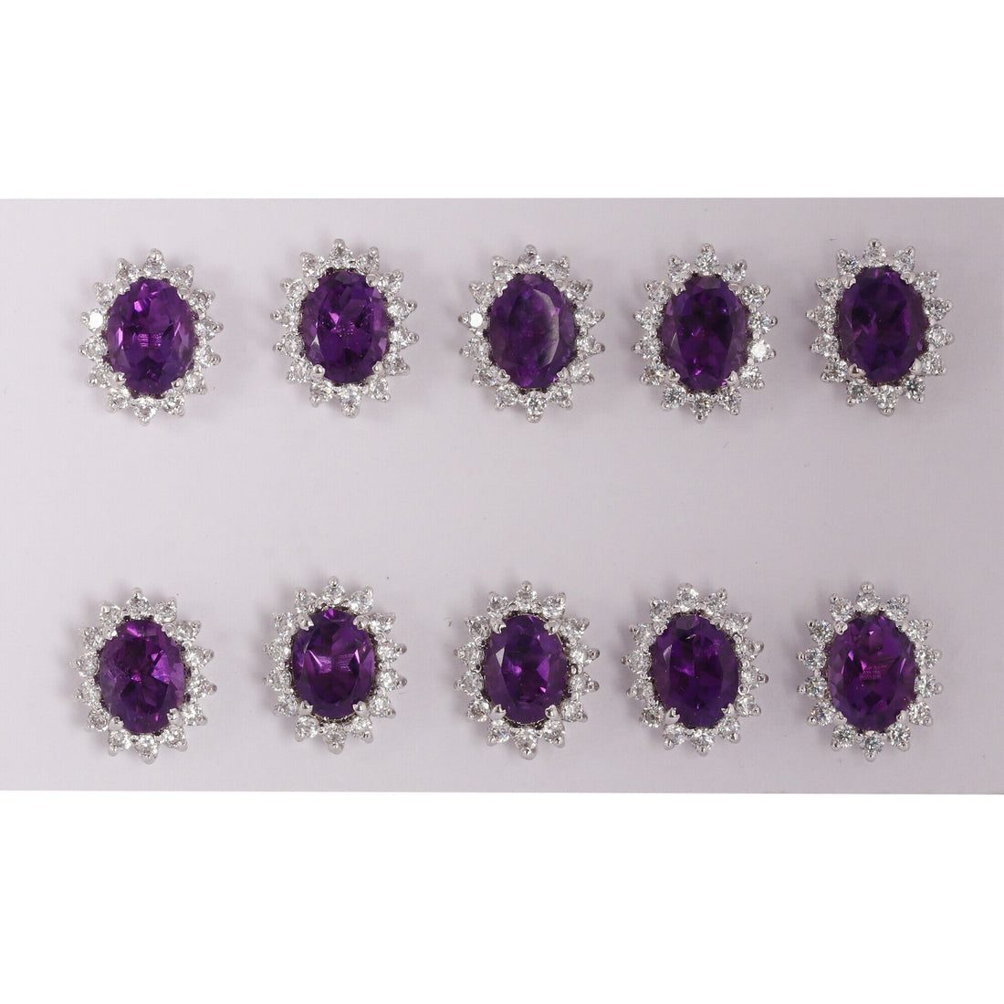 65 Ct Natural Purple Amethyst Earrings - GEMHUB - View 2