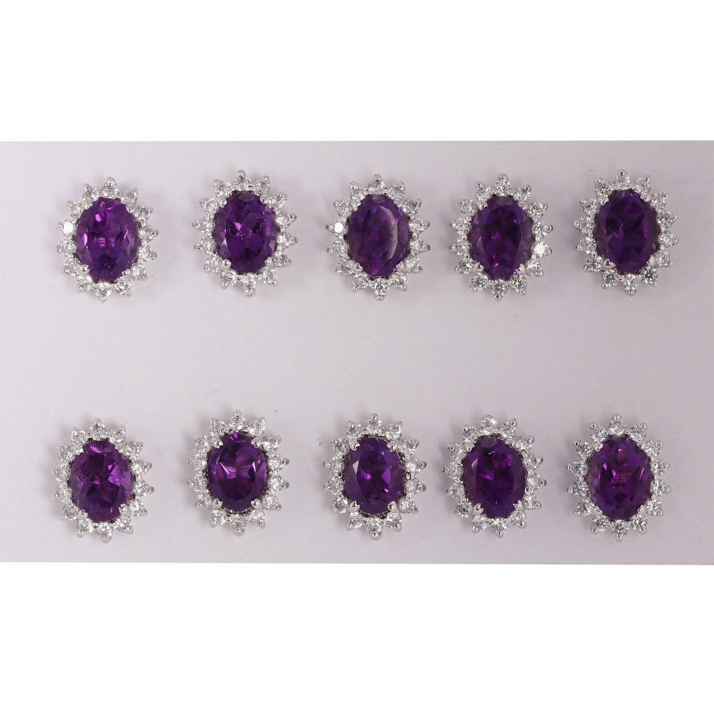 65 Ct Natural Purple Amethyst Earrings - GEMHUB - View 2