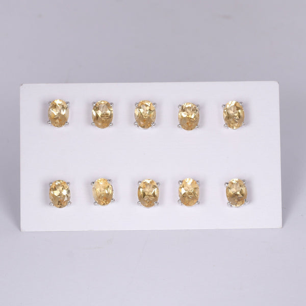 65 Ct Natural Yellow Citrine Earrings - GEMHUB - View 3