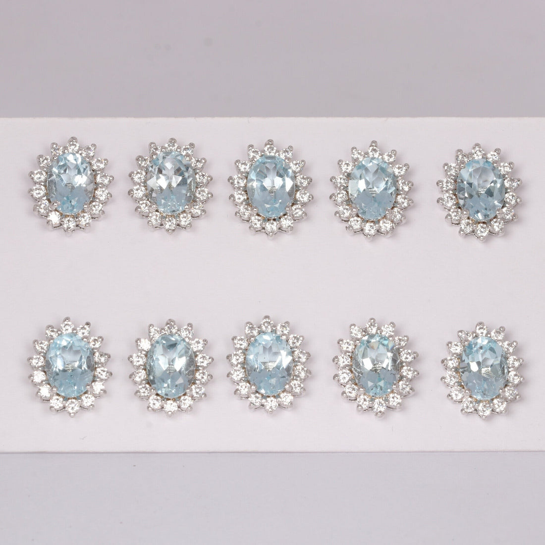 65 Ct Natural Aqua Sky Aquamarine Earrings - GEMHUB - View 3