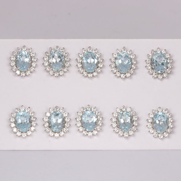 65 Ct Natural Aqua Sky Aquamarine Earrings - GEMHUB - View 3