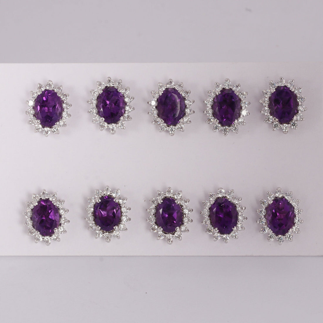 65 Ct Natural Purple Amethyst Earrings - GEMHUB - View 3