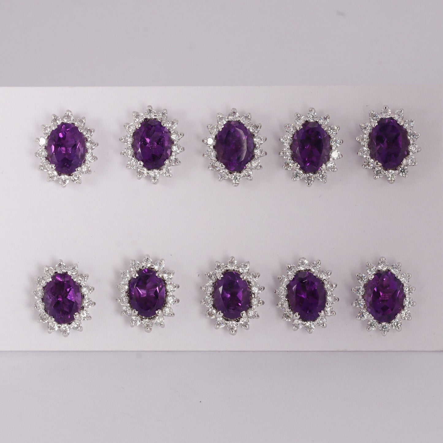65 Ct Natural Purple Amethyst Earrings - GEMHUB - View 3
