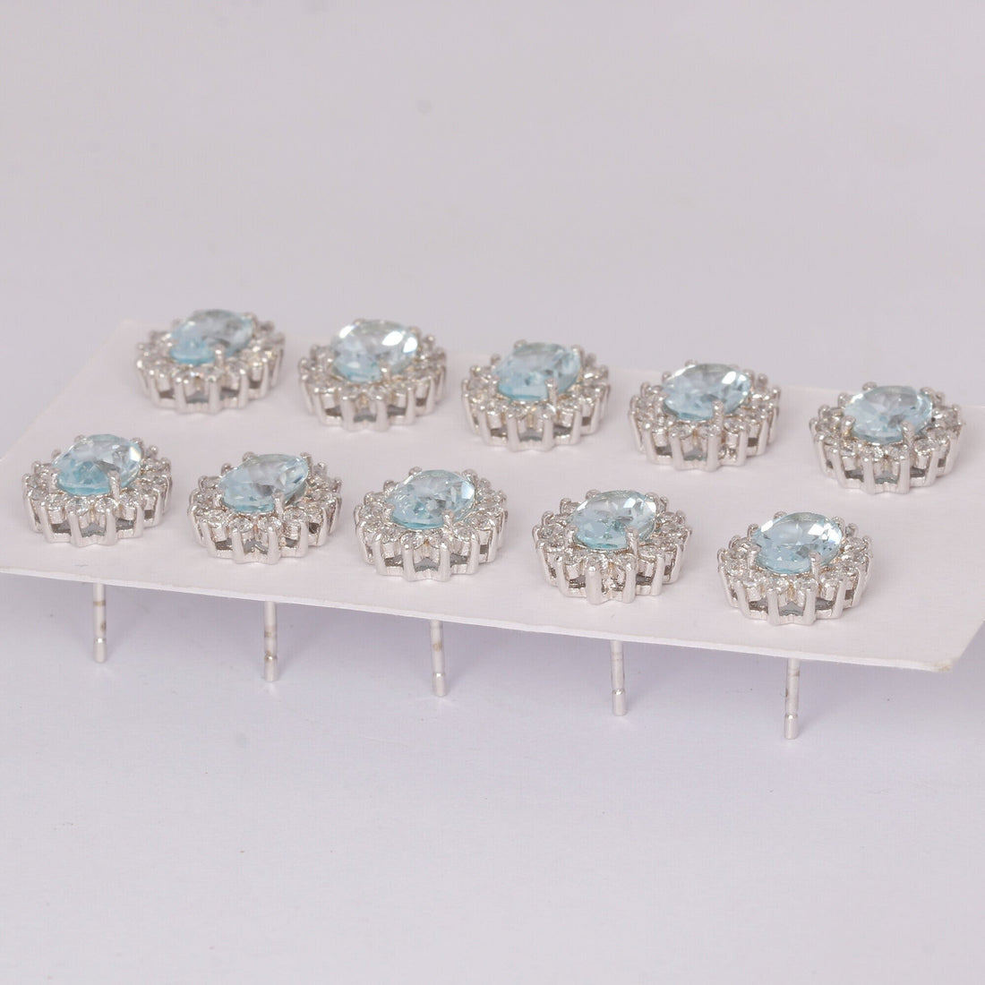 65 Ct Natural Aqua Sky Aquamarine Earrings - GEMHUB