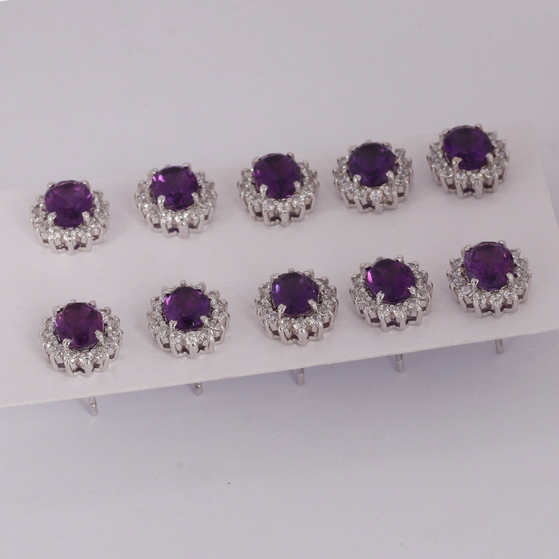 65 Ct Natural Purple Amethyst Earrings - GEMHUB
