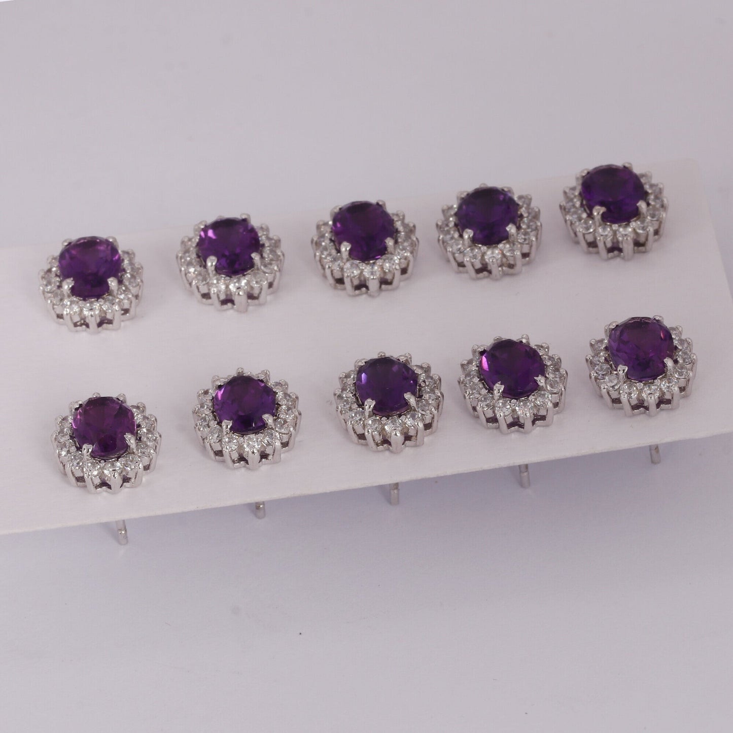 65 Ct Natural Purple Amethyst Earrings - GEMHUB