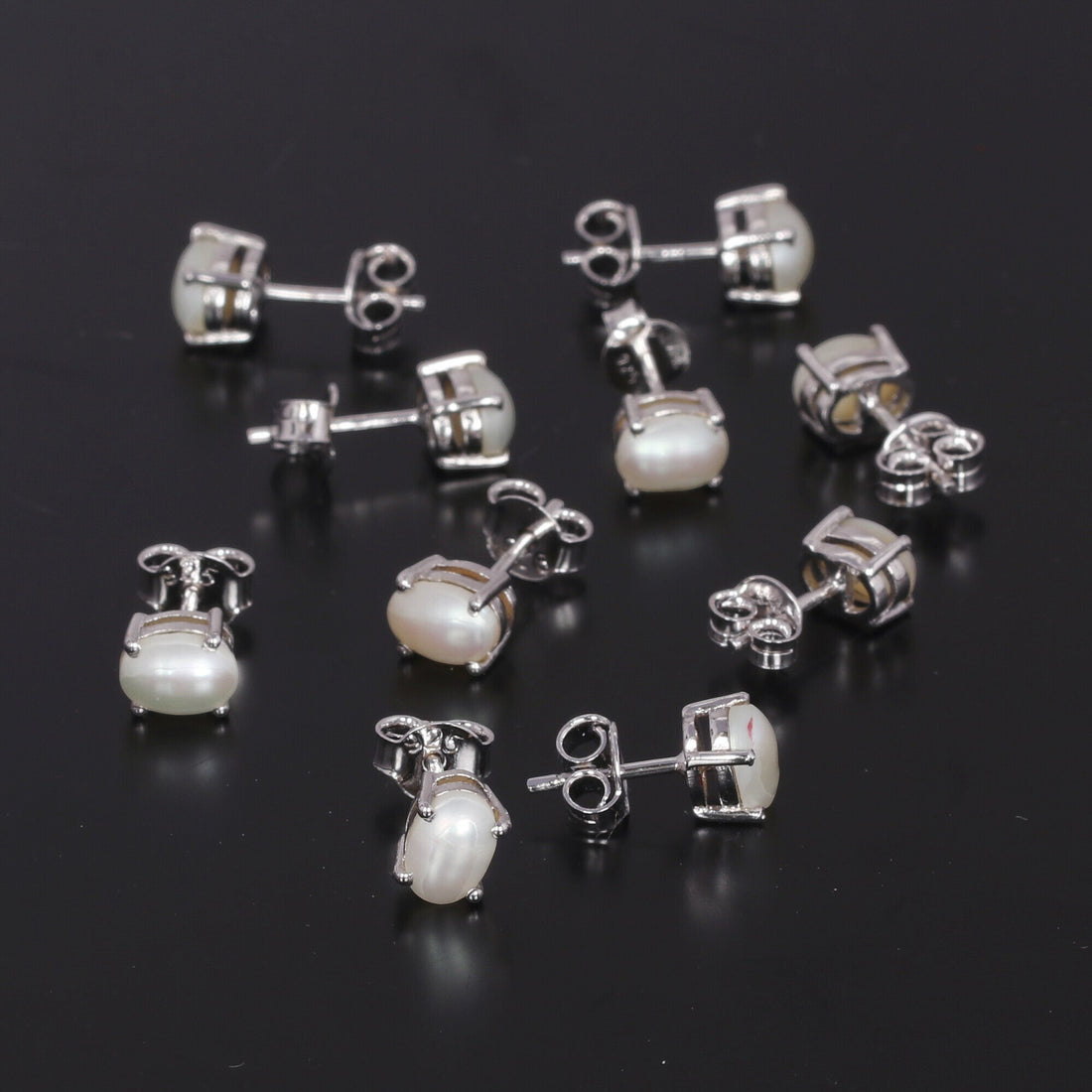 65 Ct Natural White Pearl Earrings - GEMHUB - View 5