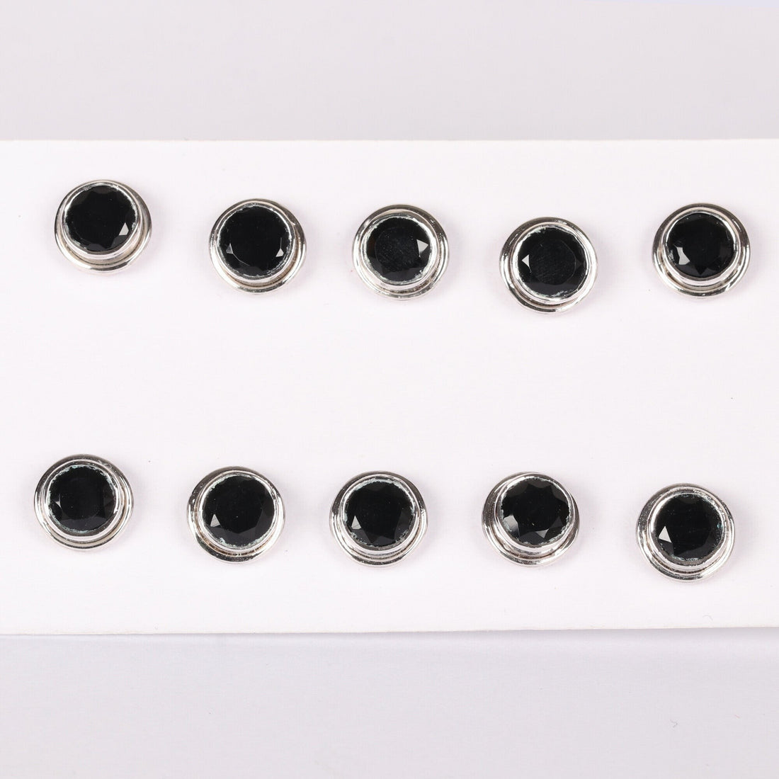 65 Ct Natural Black Agate Earrings - GEMHUB - View 3