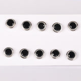 65 Ct Natural Black Agate Earrings - GEMHUB - View 3