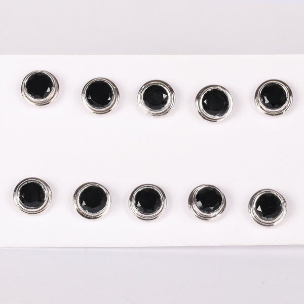 65 Ct Natural Black Agate Earrings - GEMHUB - View 3