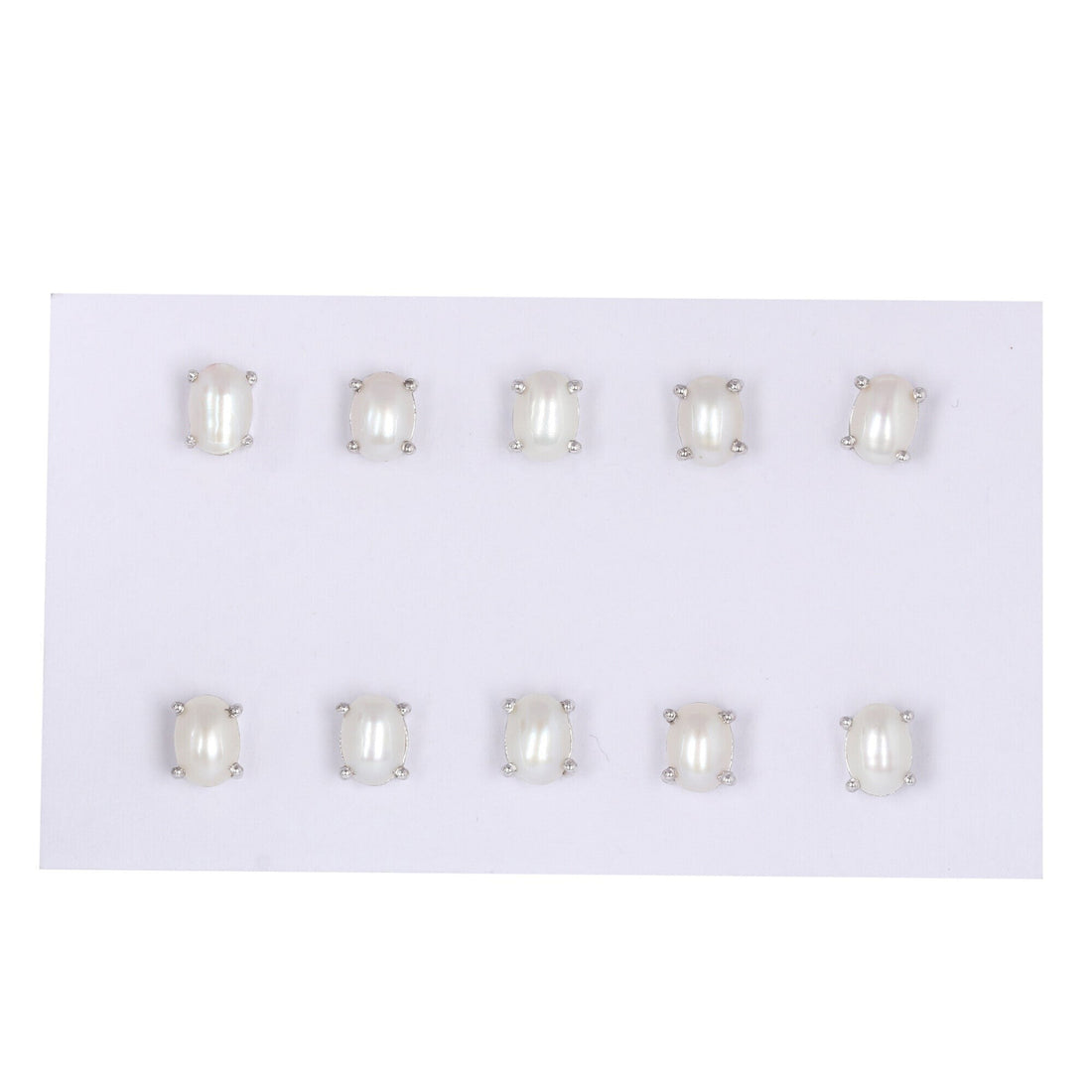 65 Ct Natural White Pearl Earrings - GEMHUB - View 2