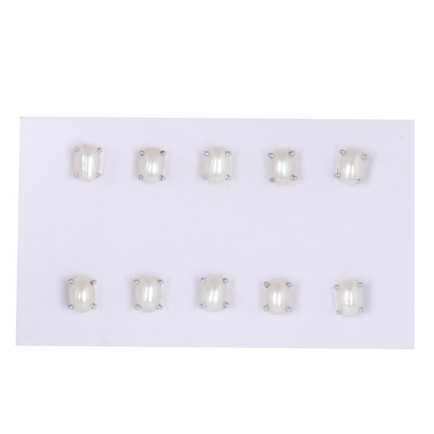 65 Ct Natural White Pearl Earrings - GEMHUB - View 2