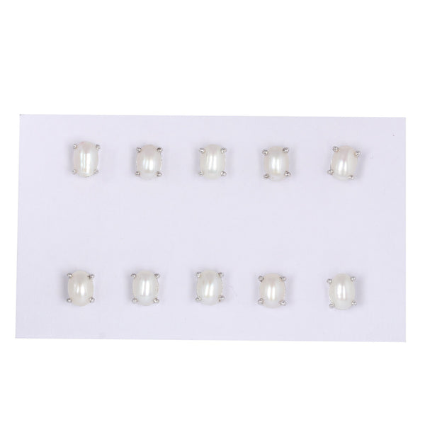 65 Ct Natural White Pearl Earrings - GEMHUB - View 2