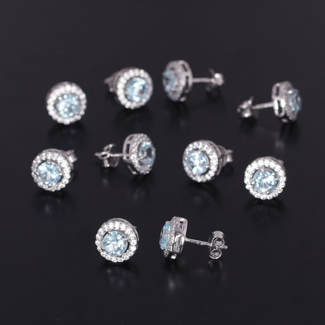 65 Ct Natural Aqua Sky Aquamarine Earrings - GEMHUB - View 5