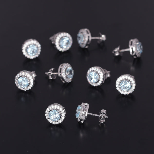 65 Ct Natural Aqua Sky Aquamarine Earrings - GEMHUB - View 5