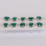 65 Ct Natural Green Emerald Earrings - GEMHUB