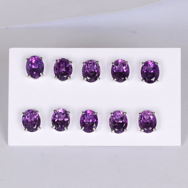 65 Ct Natural Purple Amethyst Earrings - GEMHUB - View 3