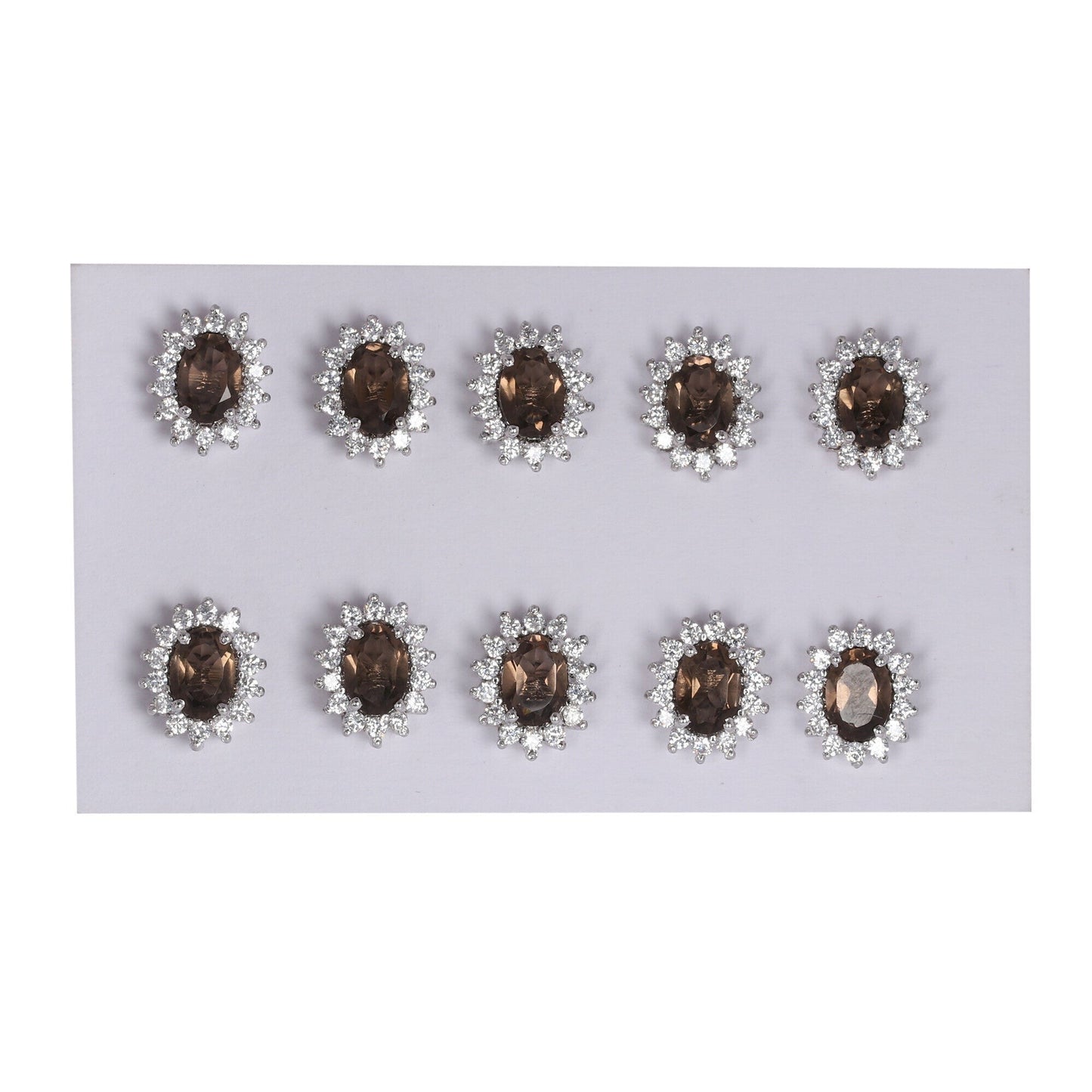 65 Ct Natural Smoky Topaz Earrings - GEMHUB - View 2