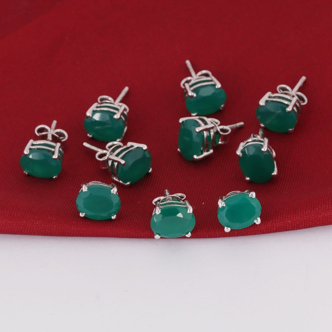 65 Ct Natural Green Emerald Earrings - GEMHUB - View 6