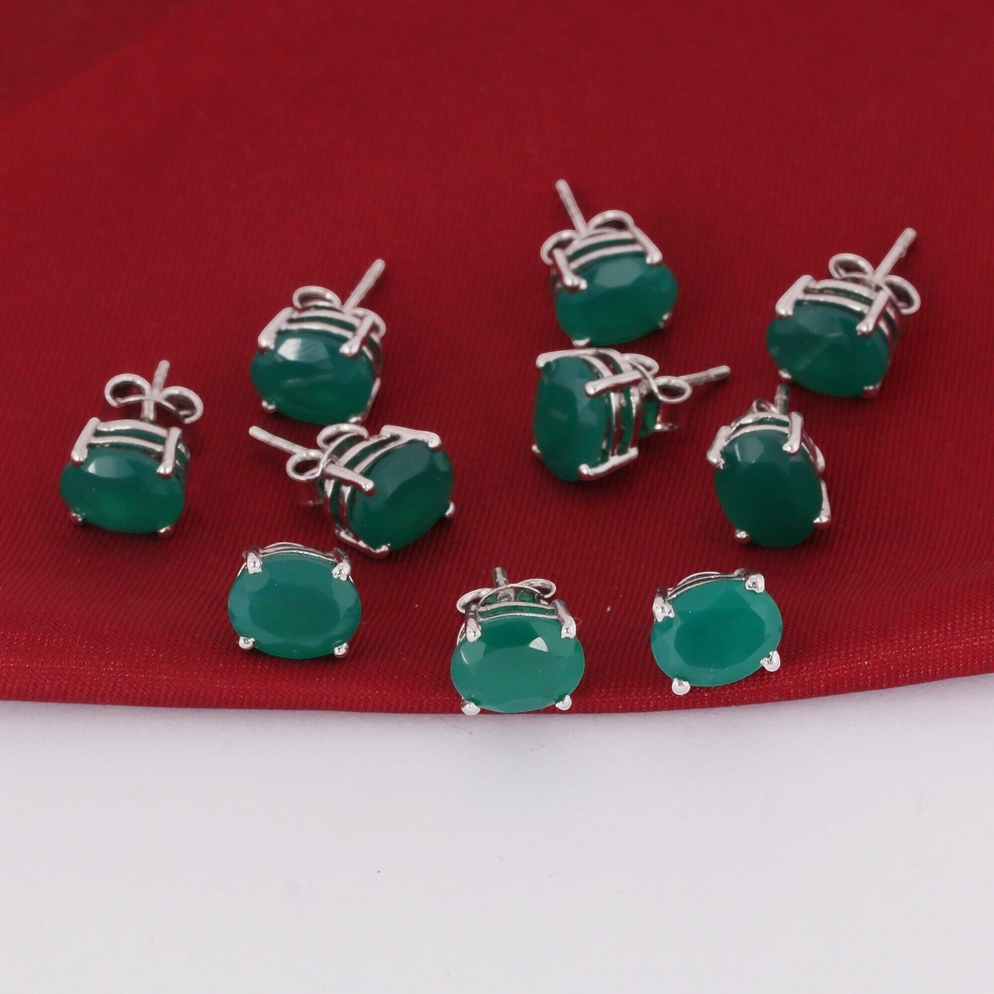 65 Ct Natural Green Emerald Earrings - GEMHUB - View 6