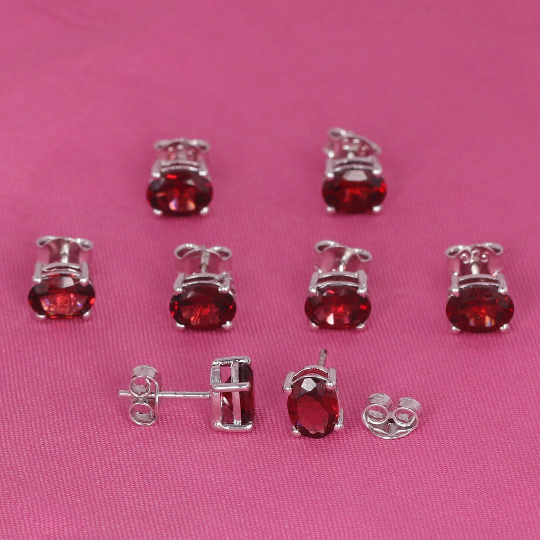65 Ct Natural Red Garnet Earrings - GEMHUB - View 5